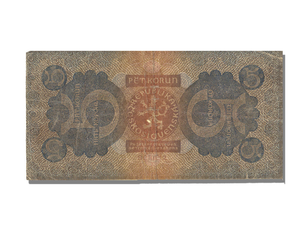 Czechoslovakia, 5 Korun, 1921, KM #15, 1921-09-28, VF(30-35)