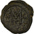 Moeda, Justin II, Follis, 573-574, Constantinople, EF(40-45), Cobre, Sear:360