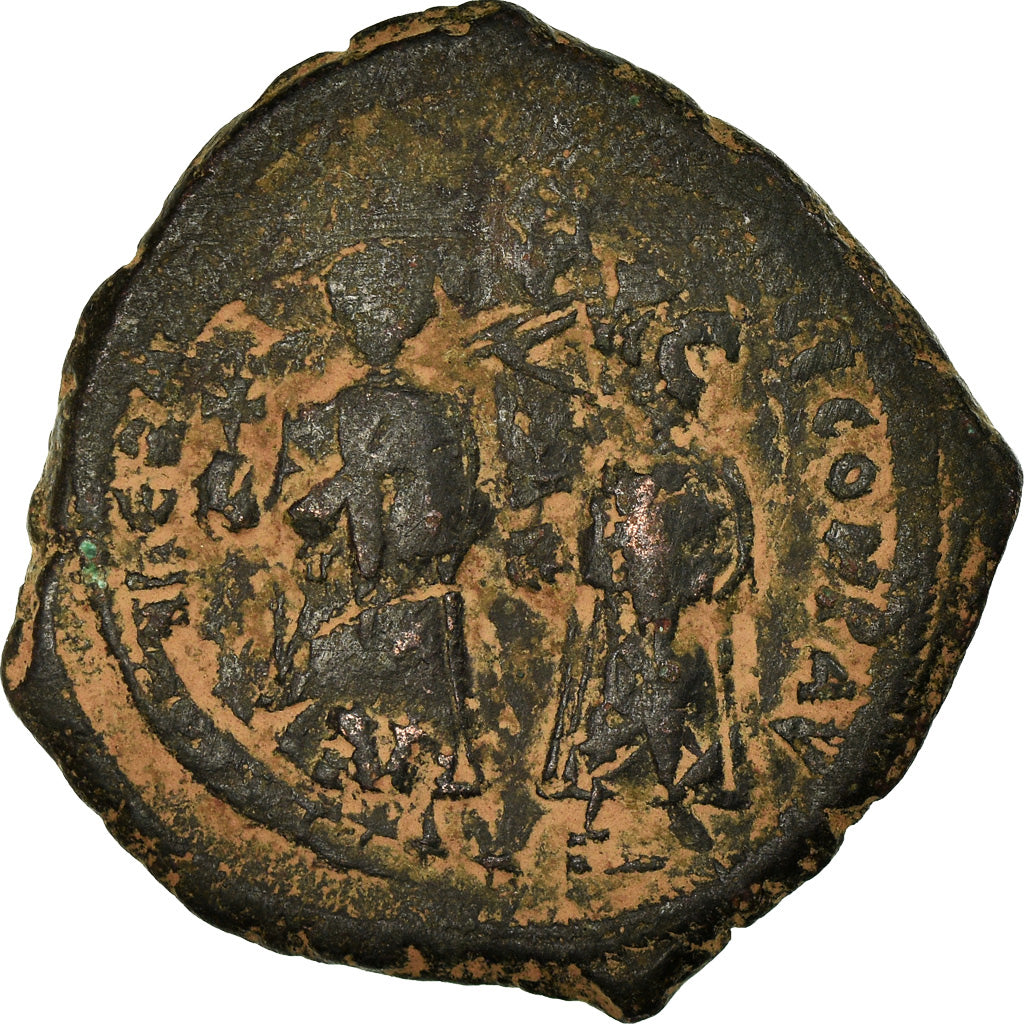Coin, Heraclius, with Heraclius Constantine, Follis, 612-613, Constantinople