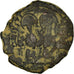 Moneda, Justin II, Follis, 571-572, Constantinople, BC+, Cobre, Sear:360