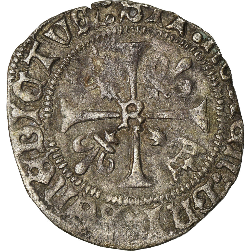 Moneta, Francia, Bretagne, Charles VIII, Liard au dauphin, Rennes, BB, Biglione