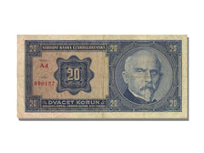 Czechoslovakia, 20 Korun, 1926, KM #21a, 1926-10-01, EF(40-45), Ad