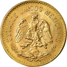Moneta, Messico, 5 Pesos, 1955, Mexico City, SPL, Oro, KM:464