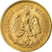 Moneta, Messico, 5 Pesos, 1955, Mexico City, SPL, Oro, KM:464