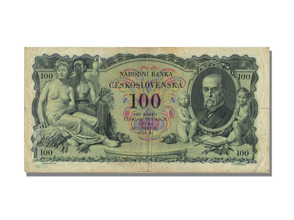 Czechoslovakia, 100 Korun, 1931, KM #23a, 1931-01-10, EF(40-45), Ca