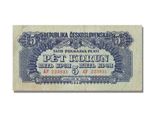 Czechoslovakia, 5 Korun, 1944, KM #46s, AU(55-58), AY