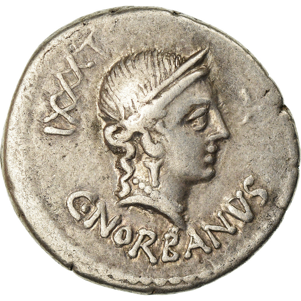 Moneta, Norbana, Denarius, 83 BC, Rome, BB+, Argento, Crawford:357/1b
