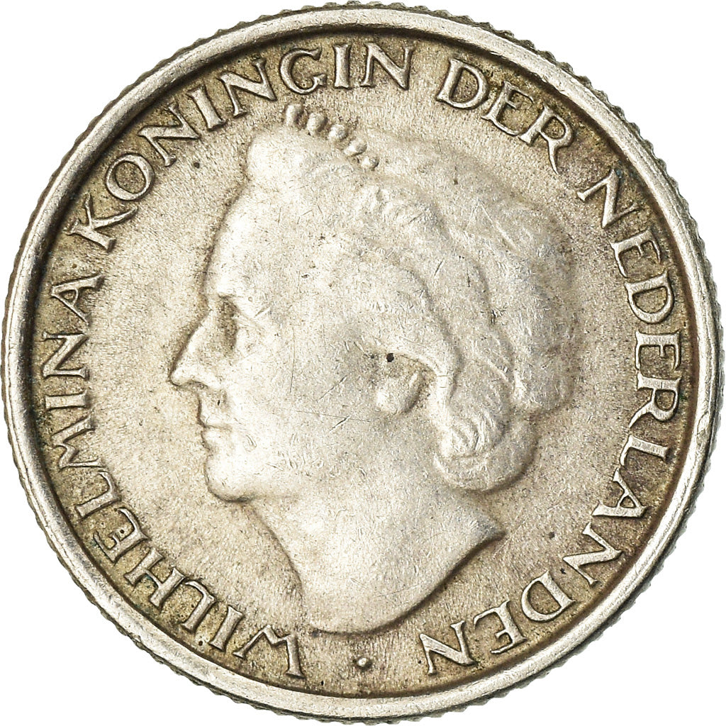 Coin, Curacao, 1/10 Gulden, 1948, AU(50-53), Silver, KM:48
