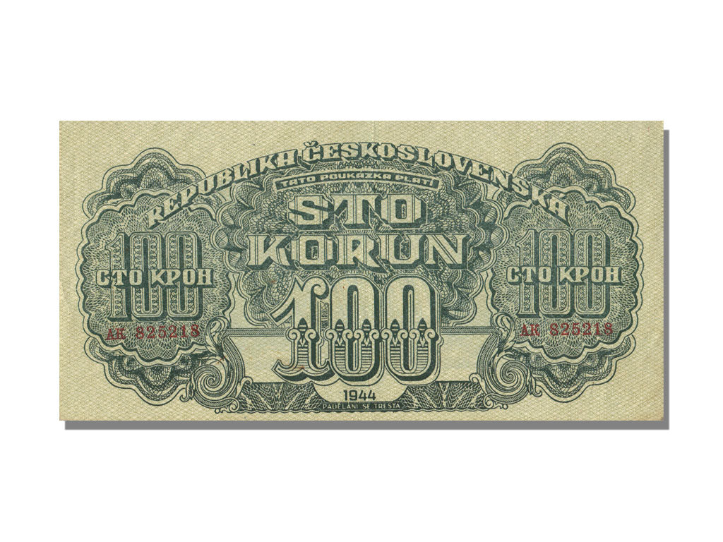Banknote, Czechoslovakia, 100 Korun, 1944, Undated, KM:48a, UNC(63)