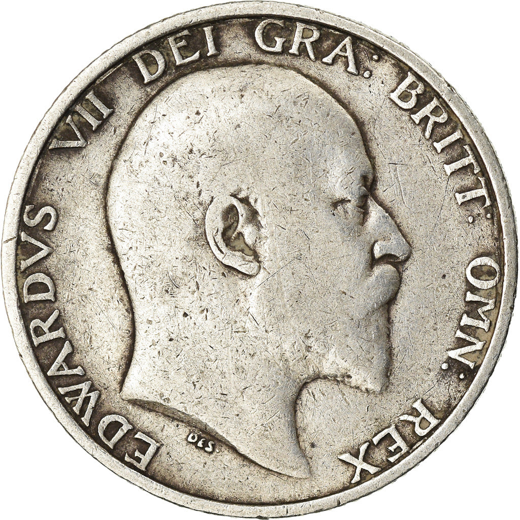 Coin, Great Britain, Edward VII, Shilling, 1910, VF(30-35), Silver, KM:800