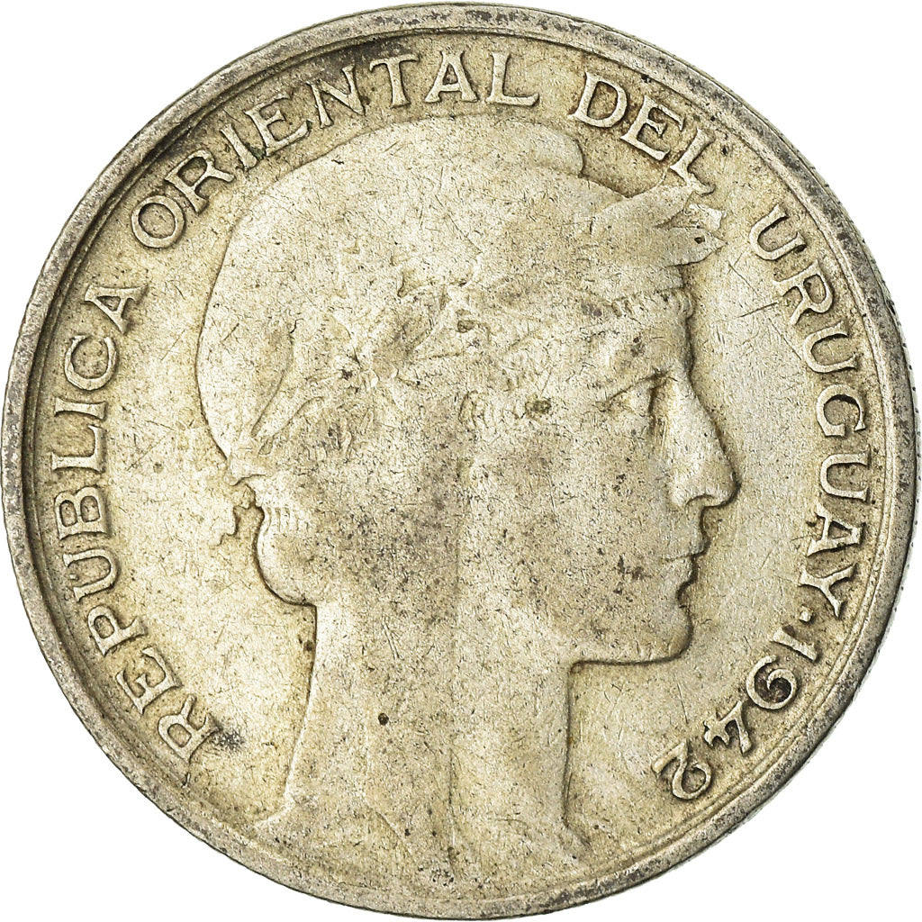 Coin, Uruguay, 20 Centesimos, 1942, Santiago, VF(20-25), Silver, KM:29