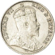 Coin, Straits Settlements, Edward VII, 5 Cents, 1910, Bombay, AU(50-53), Silver