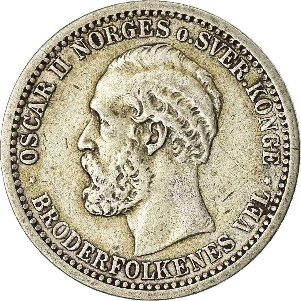 Coin, Norway, 50 Öre, 1902, EF(40-45), Silver, KM:356