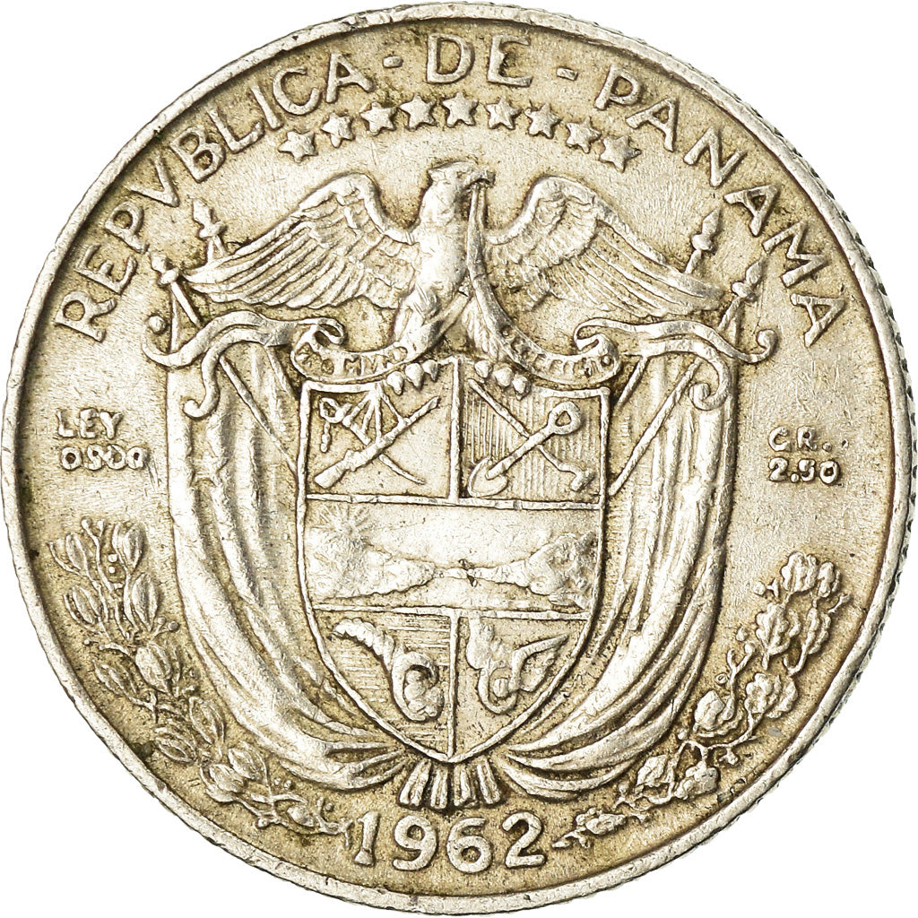 Coin, Panama, 1/10 Balboa, 1862, EF(40-45), Silver, KM:10.2
