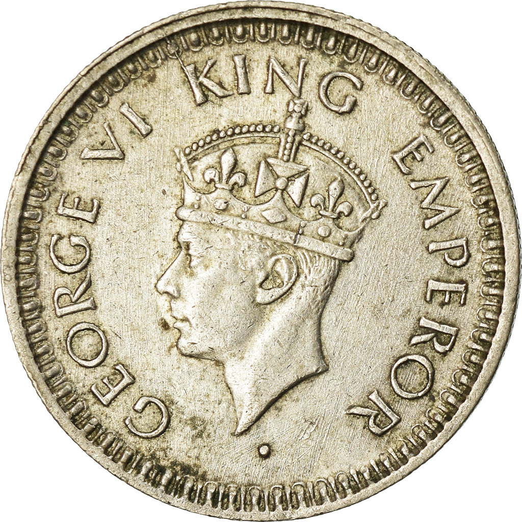 Moneta, INDIA - BRITANNICA, George VI, 1/4 Rupee, 1945, SPL-, Argento, KM:547