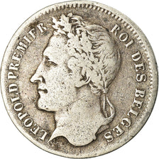 Coin, Belgium, Leopold I, 1/4 Franc, 1834, VF(20-25), Silver, KM:8