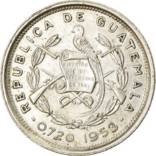 Coin, Guatemala, 10 Centavos, 1953, AU(50-53), Silver, KM:256.1