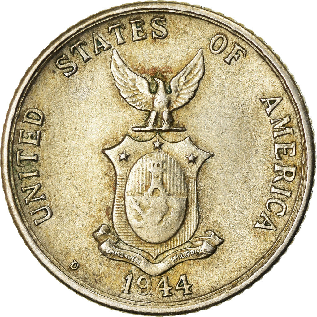 Moneta, Filipiny, 20 Centavos, 1944, EF(40-45), Srebro, KM:182