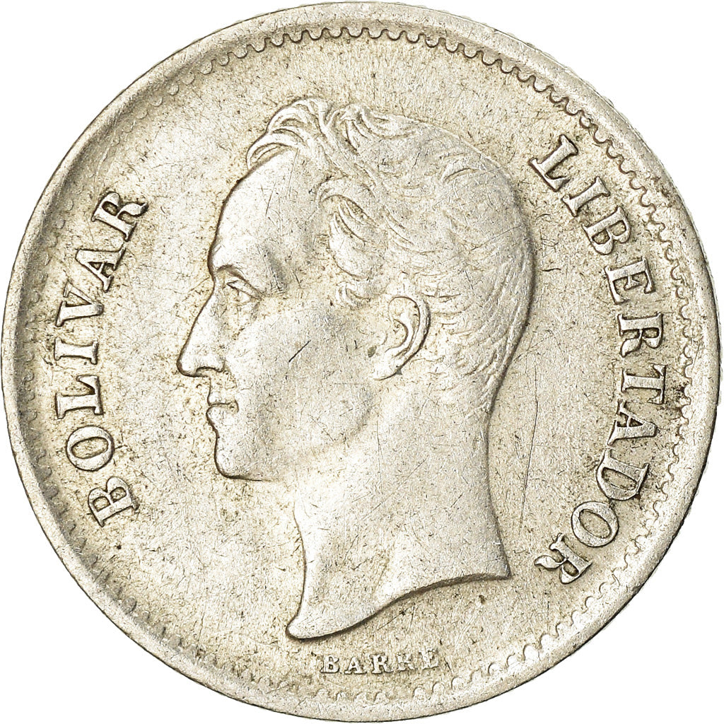 Coin, Venezuela, 25 Centimos, 1948, AU(50-53), Silver, KM:20
