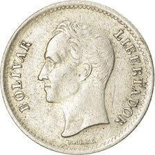Coin, Venezuela, 25 Centimos, 1948, AU(50-53), Silver, KM:20