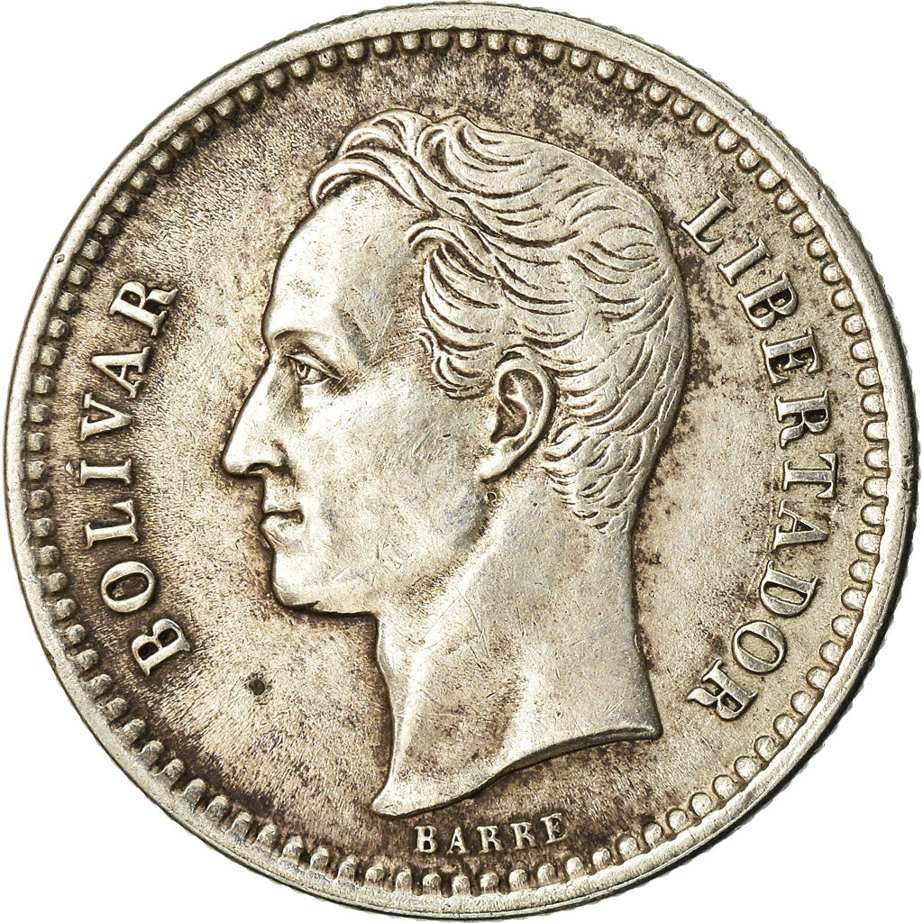 Moneta, Venezuela, Gr 2.500, 1/2 Bolivar, 1945, BB+, Argento, KM:21a