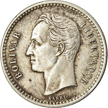 Moneta, Venezuela, Gr 2.500, 1/2 Bolivar, 1945, BB+, Argento, KM:21a