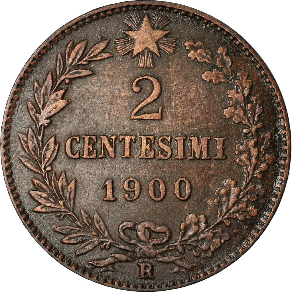 Coin, Italy, Umberto I, 2 Centesimi, 1900, Rome, AU(50-53), Copper, KM:30