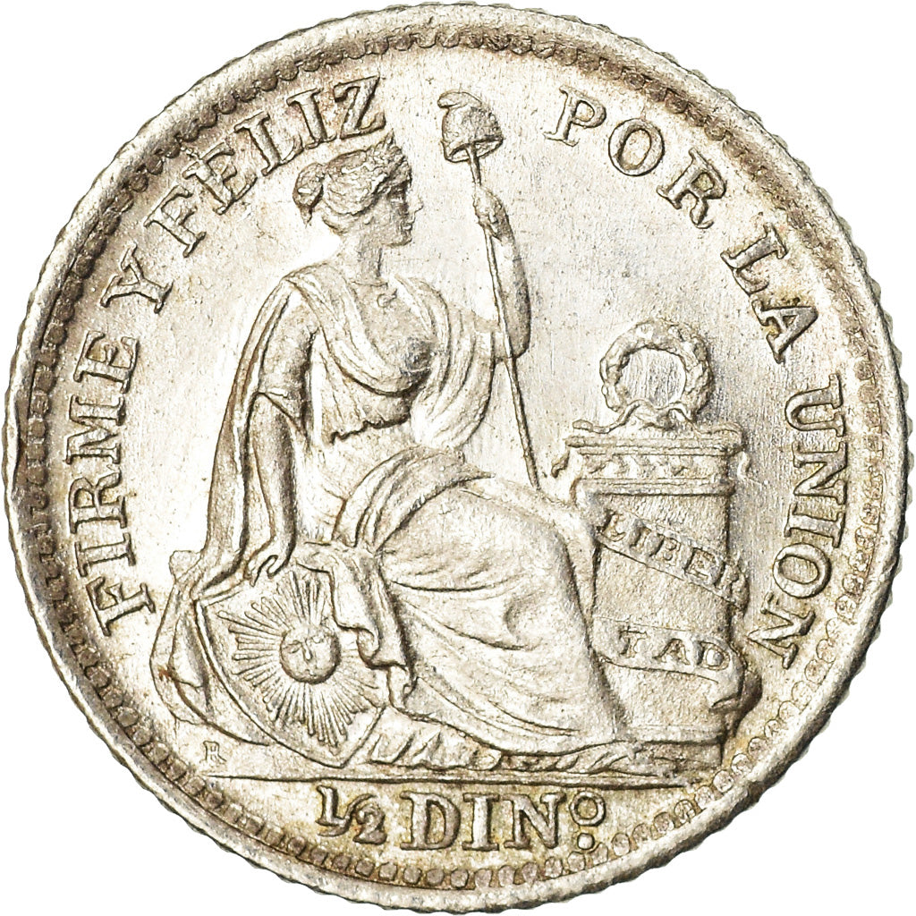 Moneta, Peru, 1/2 Dinero, 1911, Lima, MS(65-70), Srebro, KM:206.2