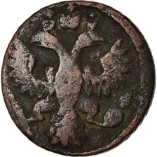 Coin, Russia, Polushka, 1/4 Kopek, 1736, VF(20-25), Copper, KM:187