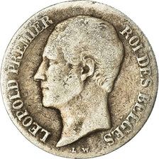 Moeda, Bélgica, Leopold I, 20 Centimes, 1853, VF(20-25), Prata, KM:19