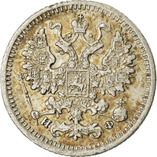 Coin, Russia, Nicholas II, 5 Kopeks, 1882, Saint-Petersburg, EF(40-45), Silver