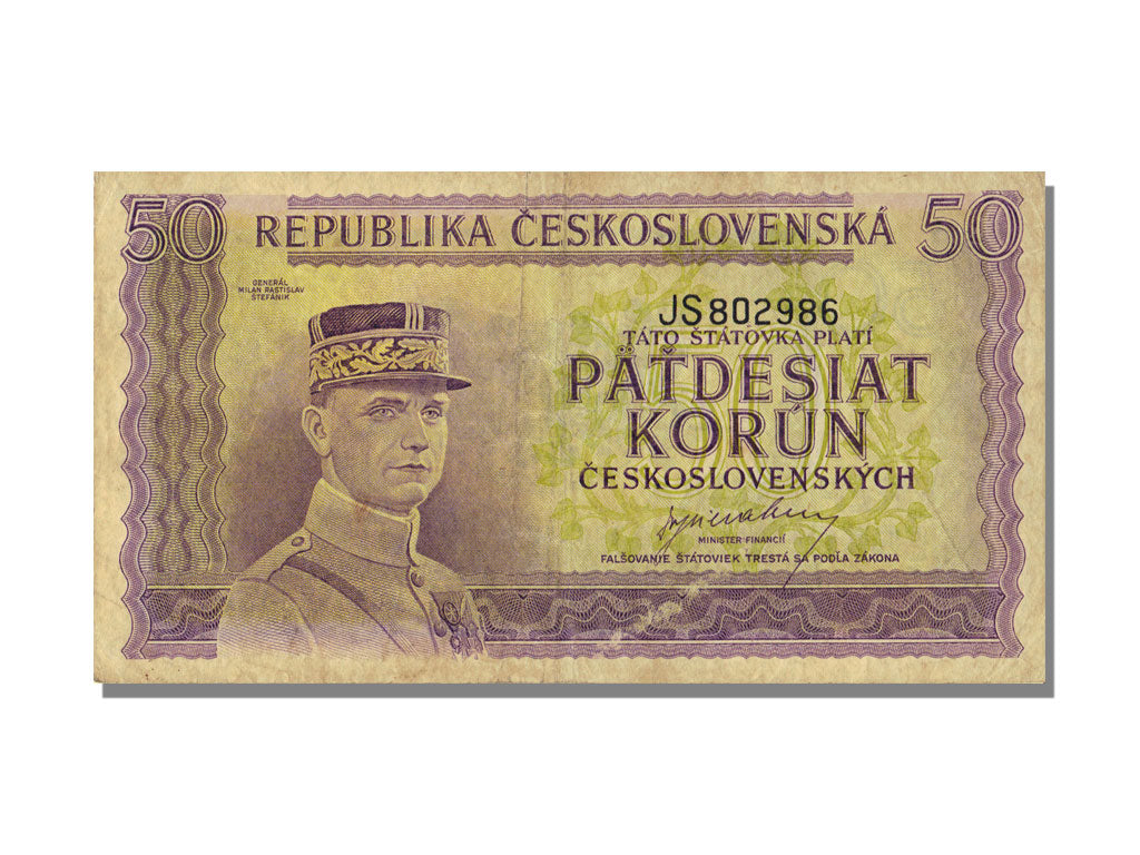 Cecoslovacchia, 50 Korun, KM:62a, BB+