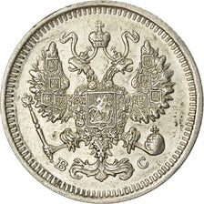 Coin, Russia, Nicholas II, 10 Kopeks, 1915, AU(50-53), Silver, KM:20a.3