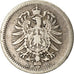 Coin, GERMANY - EMPIRE, Wilhelm I, 20 Pfennig, 1875, Munich, VF(20-25), Silver