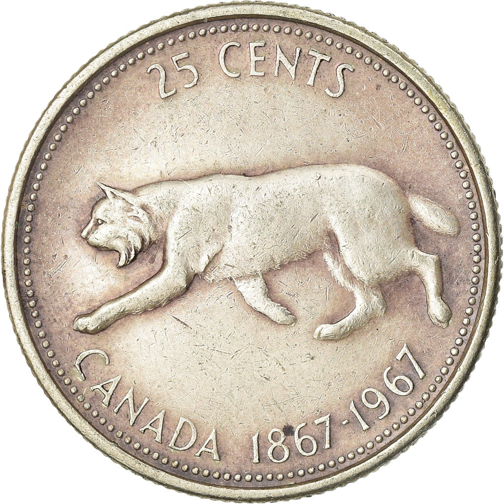 Coin, Canada, Elizabeth II, 25 Cents, 1967, Royal Canadian Mint, Ottawa
