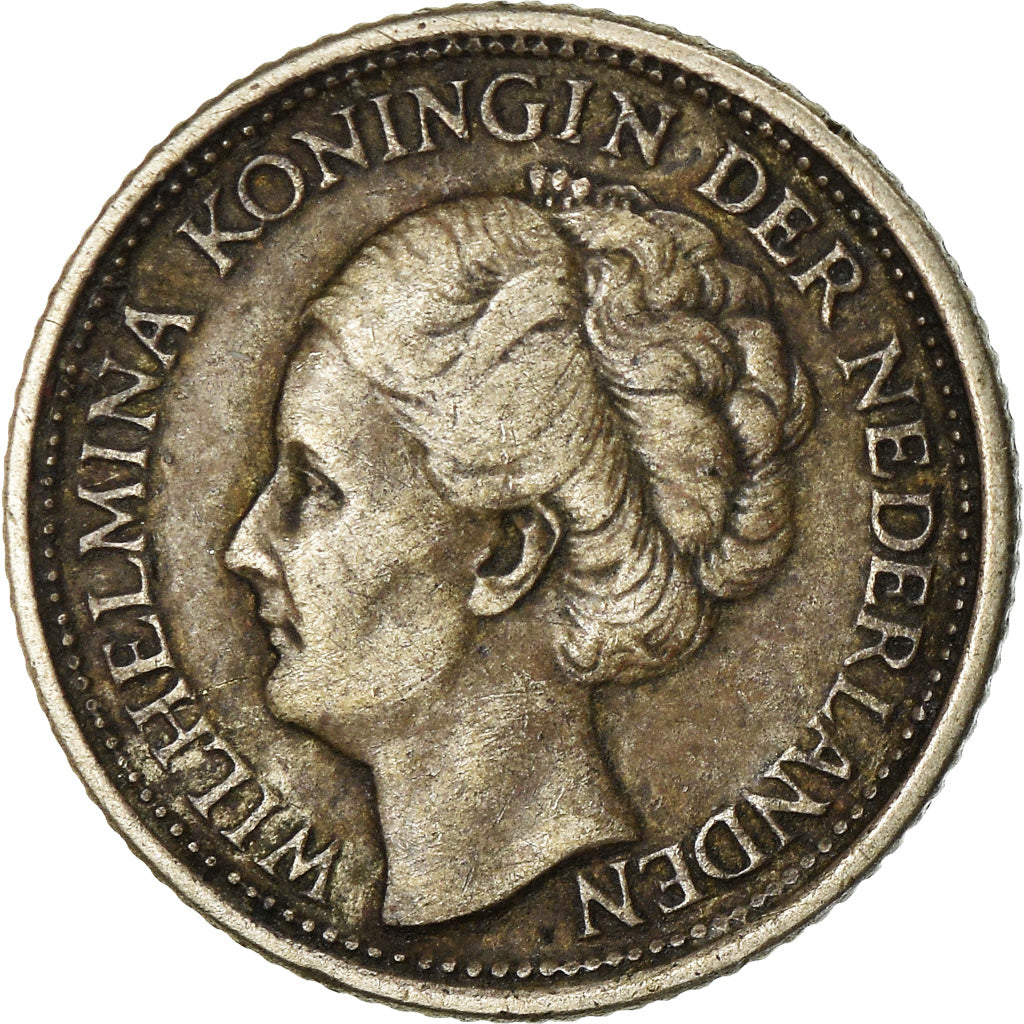 Moneda, Curaçao, 1/10 Gulden, 1944, Denver, USA, MBC, Plata, KM:43