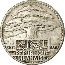 Coin, Lebanon, 10 Piastres, 1929, VF(30-35), Silver, KM:6