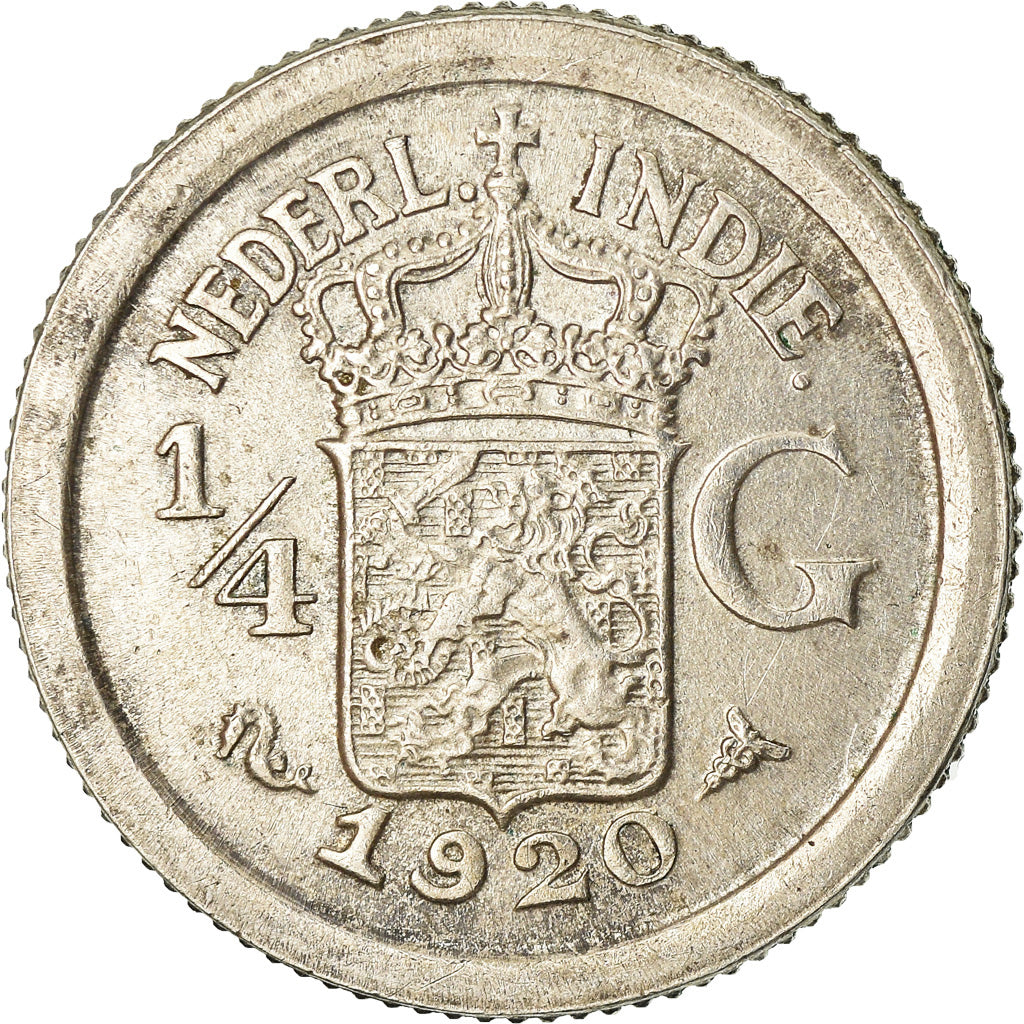 Monnaie, NETHERLANDS EAST INDIES, Wilhelmina I, 1/4 Gulden, 1920, Utrecht