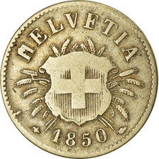 Coin, Switzerland, 5 Rappen, 1850, Strasbourg, VF(20-25), Billon, KM:5