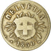 Coin, Switzerland, 5 Rappen, 1850, Strasbourg, VF(20-25), Billon, KM:5