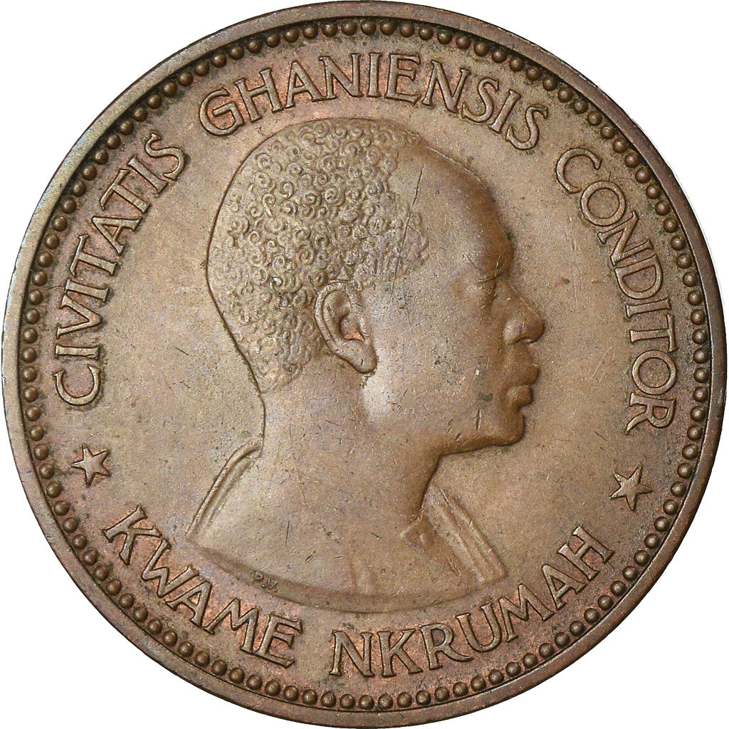 Coin, Ghana, Penny, 1958, AU(55-58), Bronze, KM:2