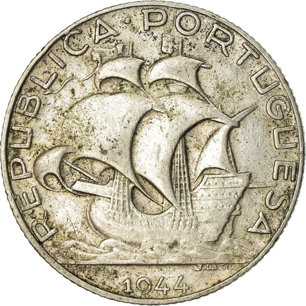 Coin, Portugal, 2-1/2 Escudos, 1944, EF(40-45), Silver, KM:580