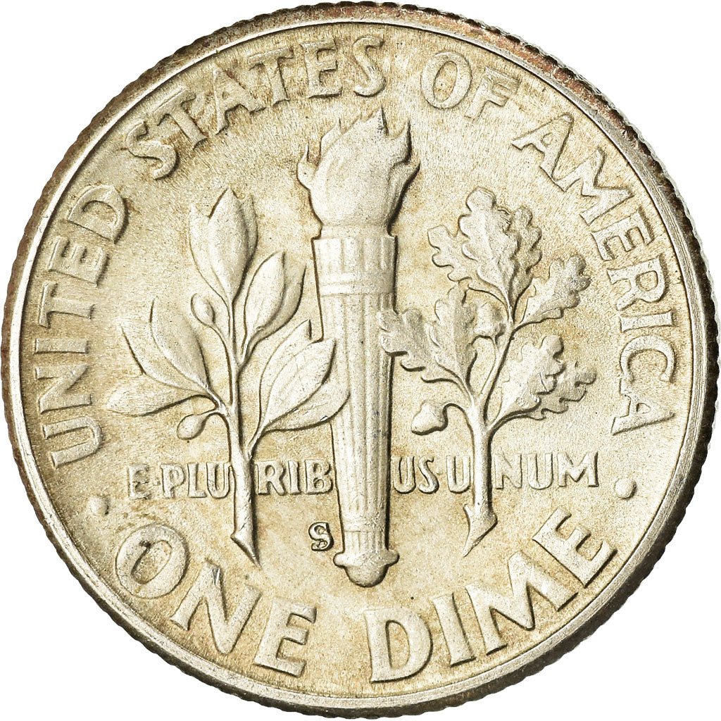 Coin, United States, Roosevelt Dime, Dime, 1950, San Francisco, AU(55-58)