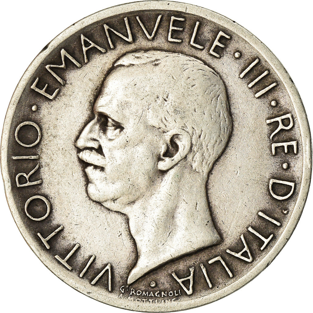 Moneta, Italia, Vittorio Emanuele III, 5 Lire, 1927, Rome, BB, Argento, KM:67.2
