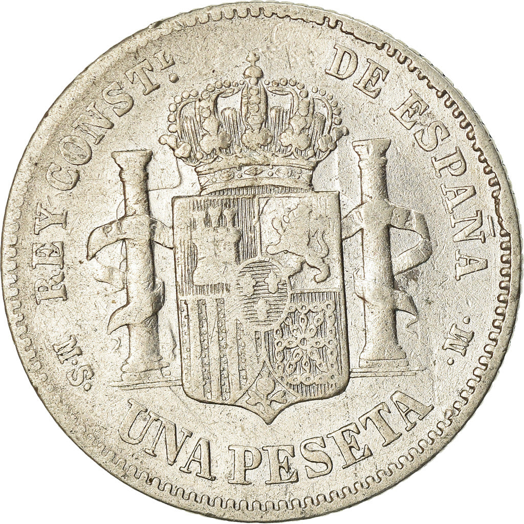 Coin, Spain, Alfonso XII, Peseta, 1883, VF(30-35), Silver, KM:686