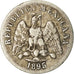 Moneda, México, 10 Centavos, 1895, Chihuahua, BC+, Plata, KM:403.1