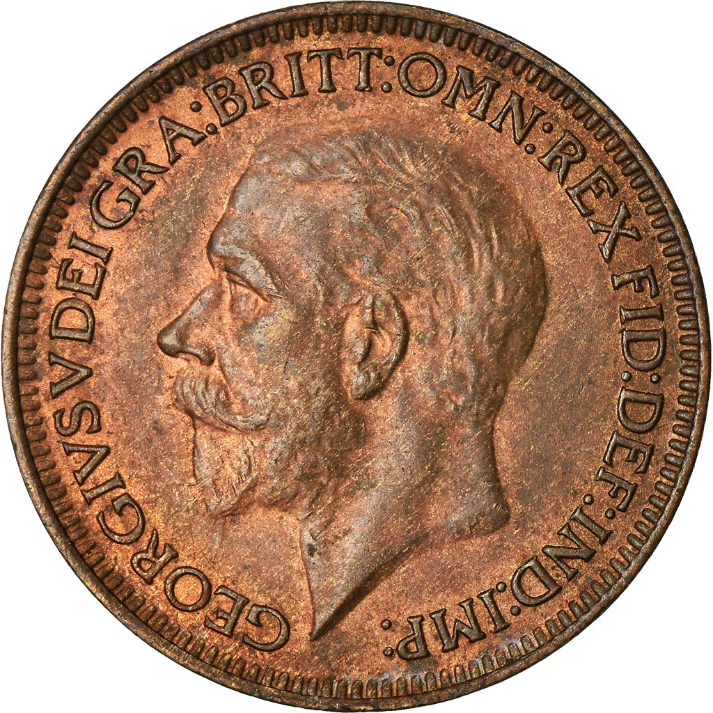 Coin, Great Britain, George V, Farthing, 1933, AU(55-58), Bronze, KM:825