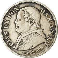Moneta, STATI ITALIANI, PAPAL STATES, Pius IX, 10 Soldi, 50 Centesimi, 1867