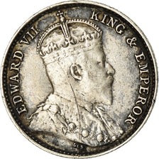 Coin, Ceylon, Edward VII, 10 Cents, 1903, EF(40-45), Silver, KM:97