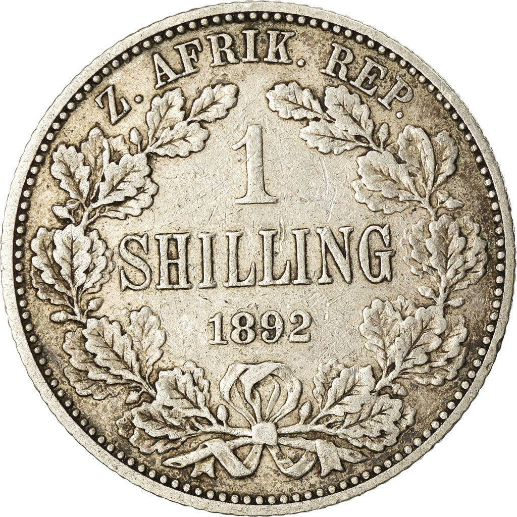Coin, South Africa, Shilling, 1892, EF(40-45), Silver, KM:5